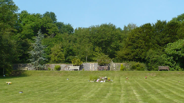 Muntham Court - View over grounds towards site of house (744)