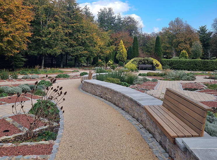 View across the remembrance garden at Worthing Crematorium (opened 2025) - 1